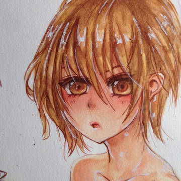 A girl after bath