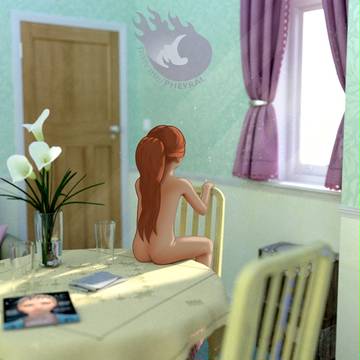 Cassie at the table