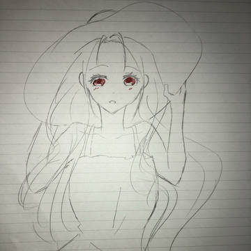 アルビノどでかい帽子