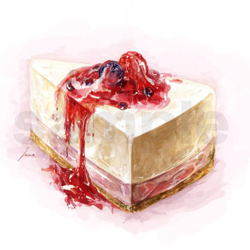 ベリーレアチーズケーキ