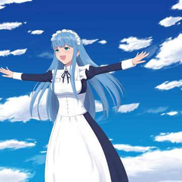 メイドさんと青空