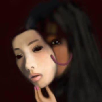 石原さとみの仮面を被った女の子を描きました