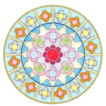 世界のマンダラ塗り絵１００ NO55