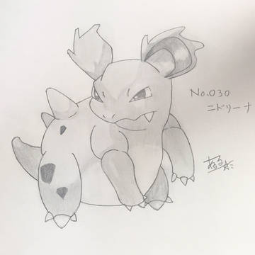 鉛筆模写 ニドリーナ