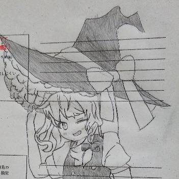 霧雨魔理沙[ノートに模写]