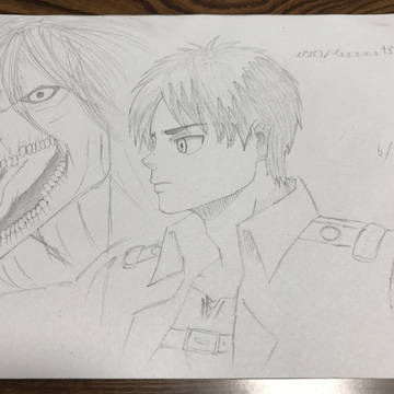 【進撃の巨人】エレン描いてみたなりー！！