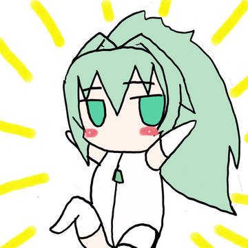 ちびヴェルデさんで喜びの舞の図