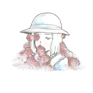 Wendy in Rose Bush