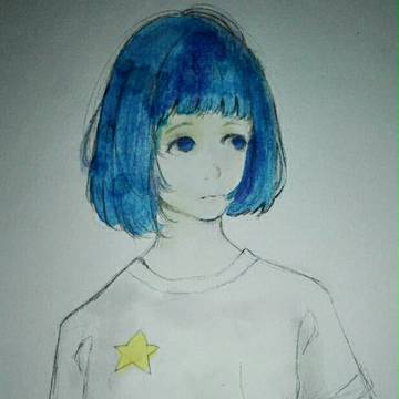 水彩女孩