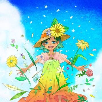花と舞う