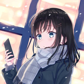 マフラー巻いてる女の子
