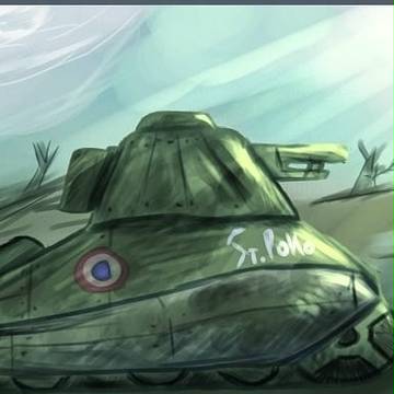lonely tank on the front