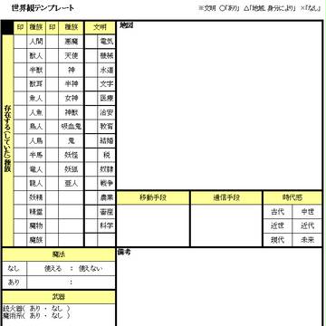 世界観設定シート