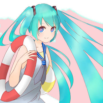 夏っぽいミクさん