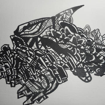 ライブペイント描き始めF１０号