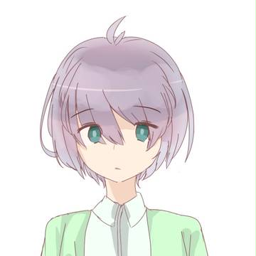 【フリー立ち絵素材】紫髪の中性的な男の子【表情差分6種】