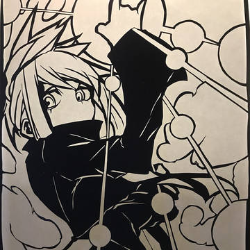 木っ端微塵に切り絵