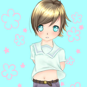 ショタっ子 へそチラ