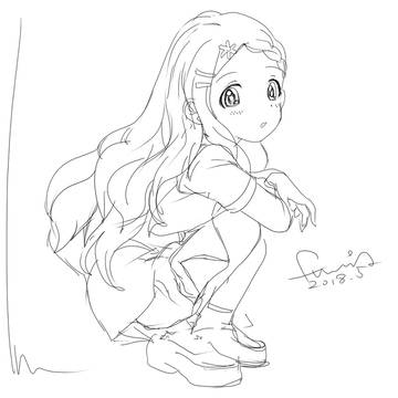 しゃがむここなちゃん