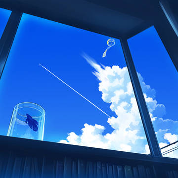 窓越しの夏