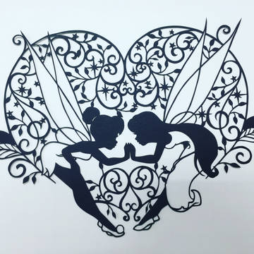 ディズニーロマンティック切り絵より　　ティンカーベル