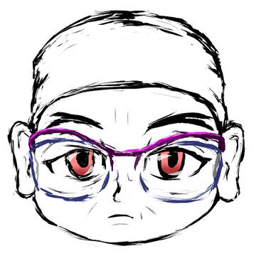 試し描き自画像