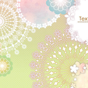 【素材】Texture21-お花の丸飾り
