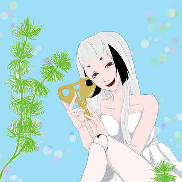 金魚【パンダ金魚／水草／ゼンマイ(ねじ巻き)】
