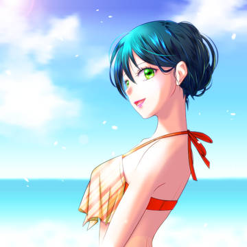 浜辺のお姉さん