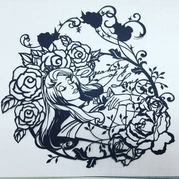 ディズニーロマンティック切り絵より   眠れる森の美女