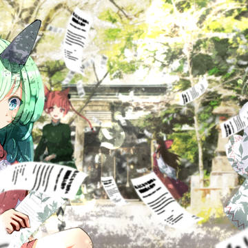 博麗神社のあうんちゃんとリリー達