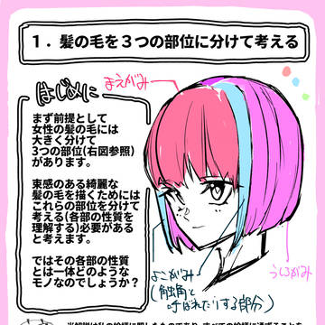 『綺麗な髪の毛の描き方』講座 Twitterもよろしく