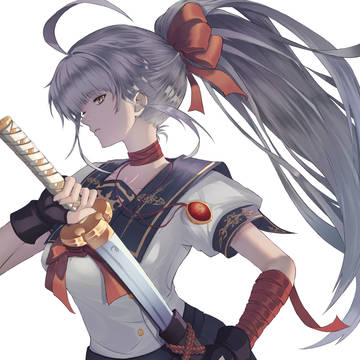 战斗单马尾水手服少女