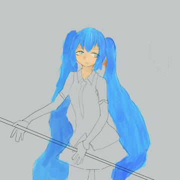 初音ミク　ラフ