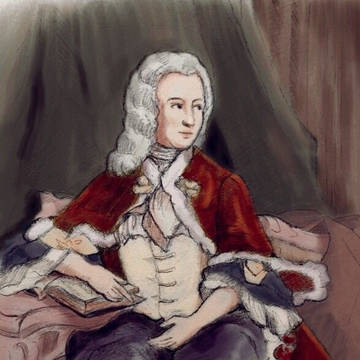 Telemann in a baroque gown