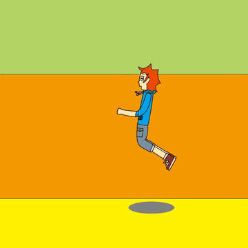 飛び跳ねる