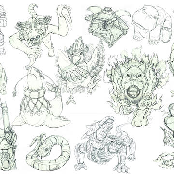 モンスター設定線画 その2