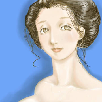 ルネッサンス時代風の架空の女性の胸像画