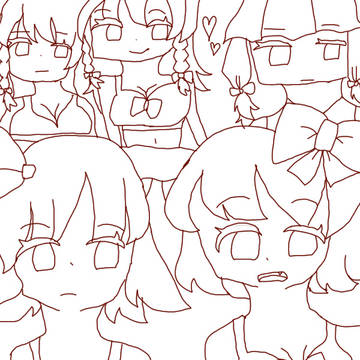 東方水着絵(息抜き)
