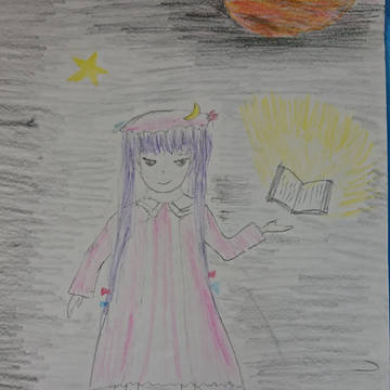 紅い月とパチュリー