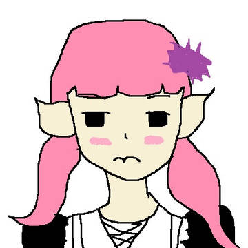 ピンクの髪の女の子　コテキャラ