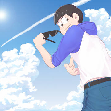 カラ松くんと青