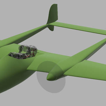 超人による人力飛行機レース機 01 (瑠乃・螢之好機)Ver.2