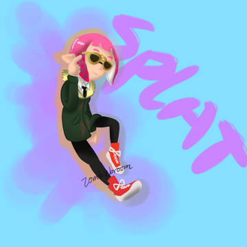 Splatoon log. 2 inklings & marie