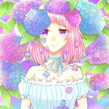 紫陽花少女