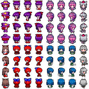 東方キャラRPGツクールVX用ドット絵【ぱちゅコン風】