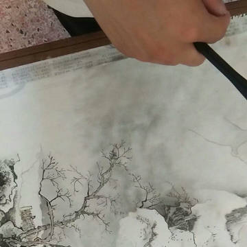 手绘山水国画