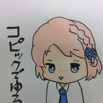 コピックでゆるふわ女子