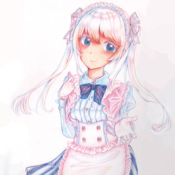 白髪メイドちゃん