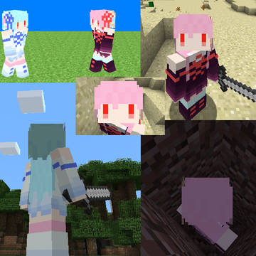 Minecraft1.8～用琴葉姉妹スキン